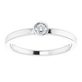Platinum 1/10 CTW Natural Diamond Ring